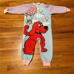 Vintage 90s Clifford One Piece Bodysuit, Cute Kids Size 4, Flame Resistent